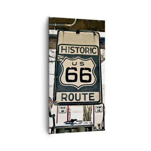 Cuadro sobre lienzo - Impresión de Imagen - Un viaje retro americano - 65x120 cm