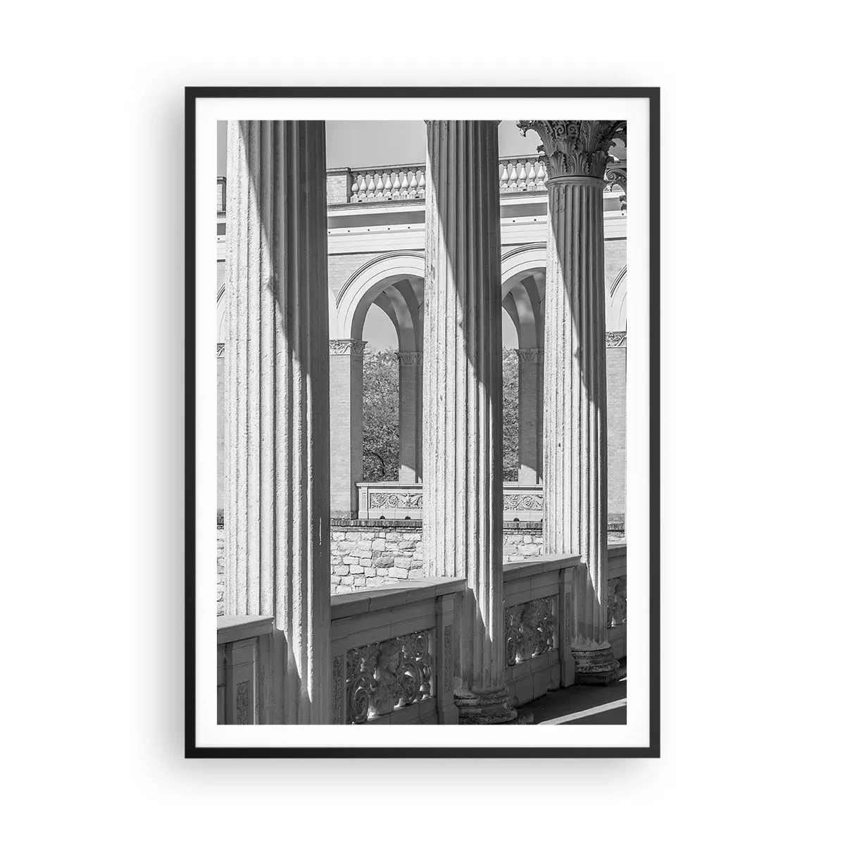 Póster en marco negro - Galería soleada - 70x100 cm