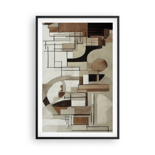 Póster en marco negro - Paisaje urbano 2.0 - 61x91 cm