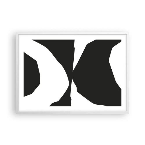 Póster en marco blanco - Positivo-negativo - 70x50 cm