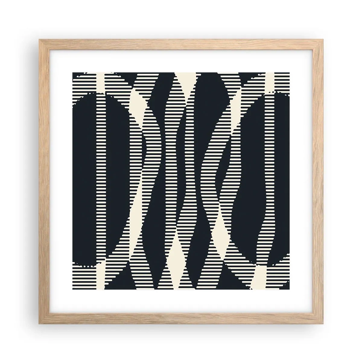 Póster en marco roble claro - Un intento de romper la oscuridad - 40x40 cm