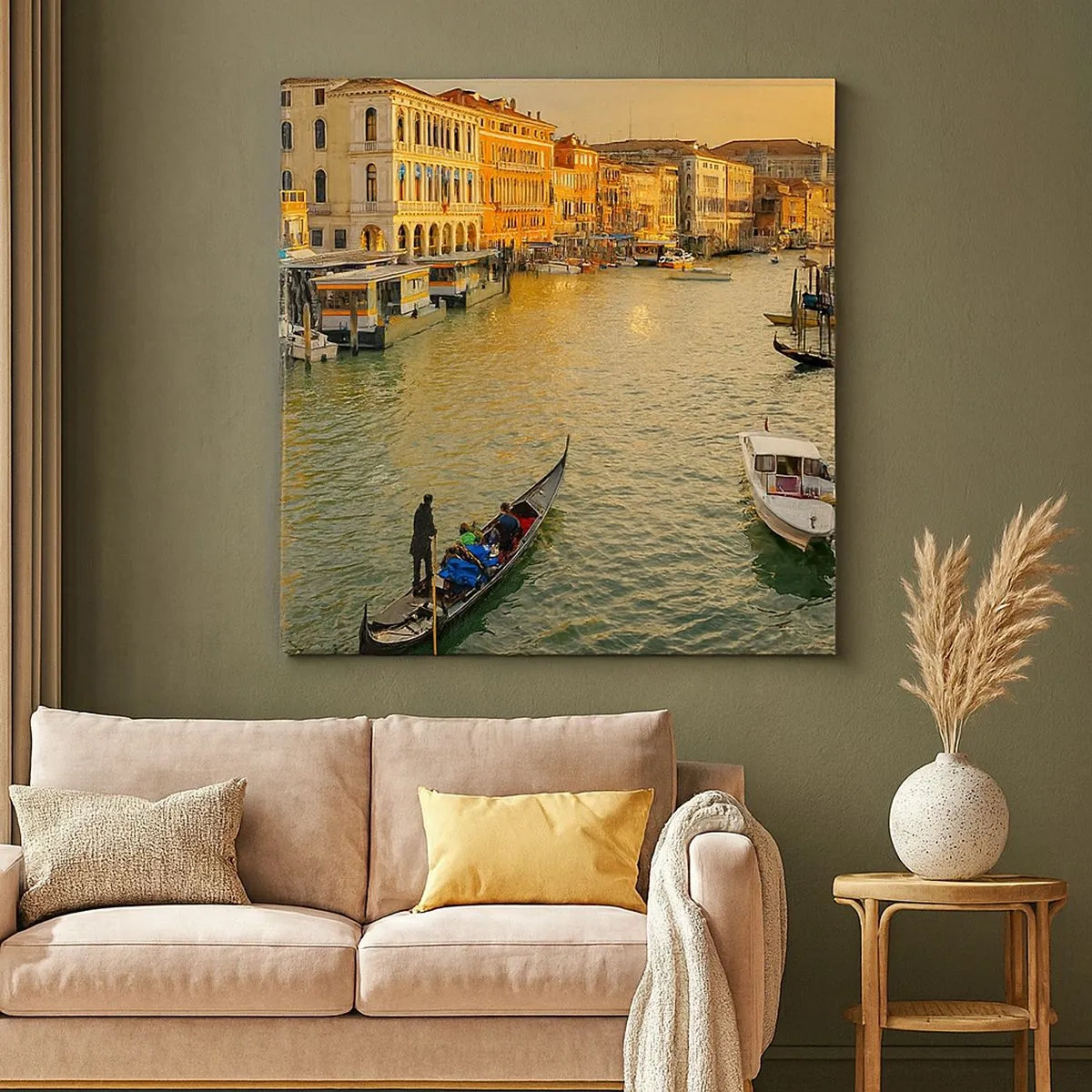 Cuadro sobre lienzo - Impresión de Imagen - En el lado soleado de la calle - 30x30 cm