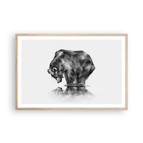 Póster en marco roble claro - Es bueno ver a alguien cercano - 91x61 cm