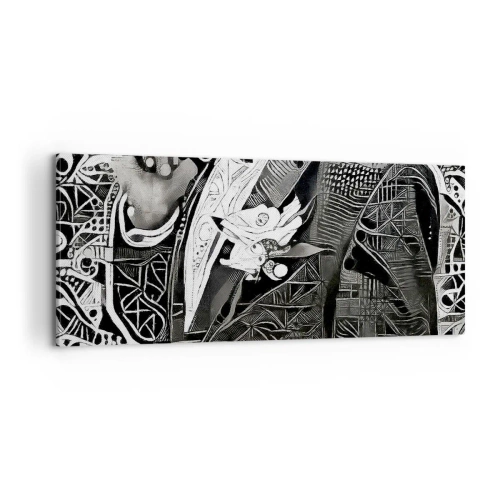 Cuadro sobre lienzo - Impresión de Imagen - Solo un hombre aparentemente gris - 100x40 cm