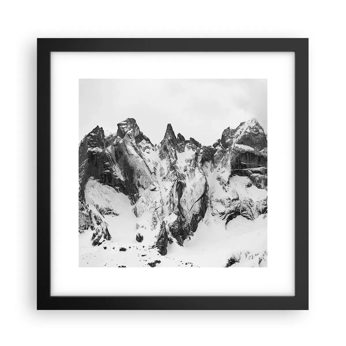 Póster en marco negro - Cresta amenazante - 30x30 cm