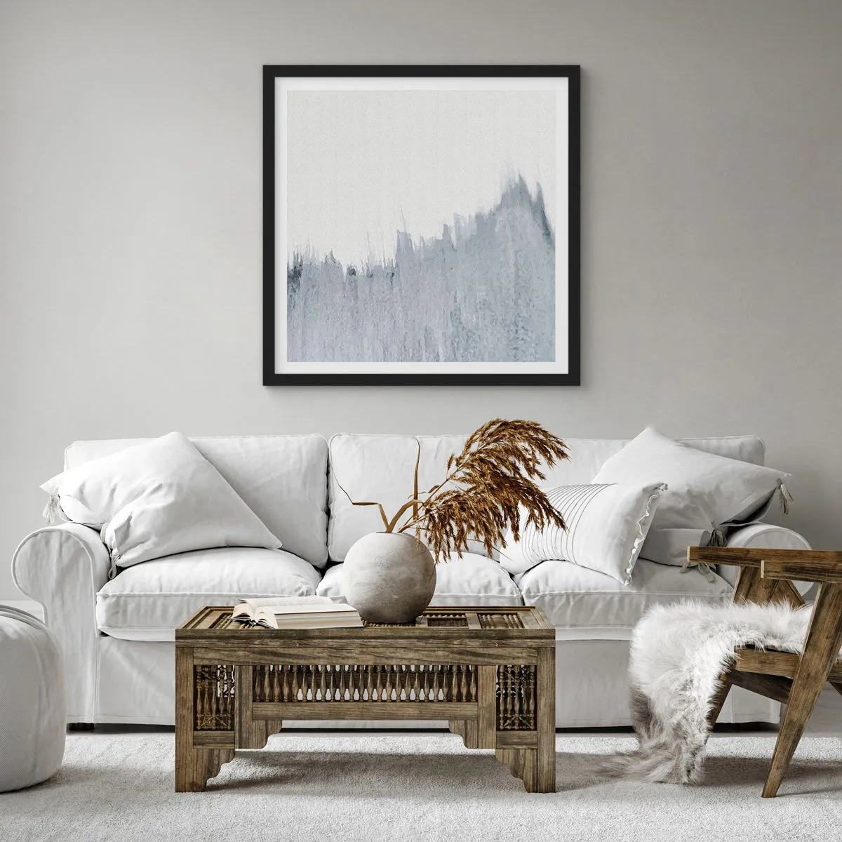 Póster en marco negro - Una señal misteriosa - 40x40 cm