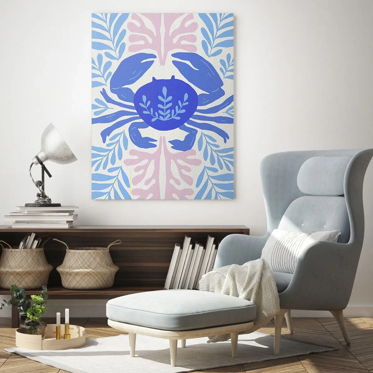 Cuadro sobre vidrio - Impresiones sobre Vidrio - Como una flor de mar - 80x120 cm