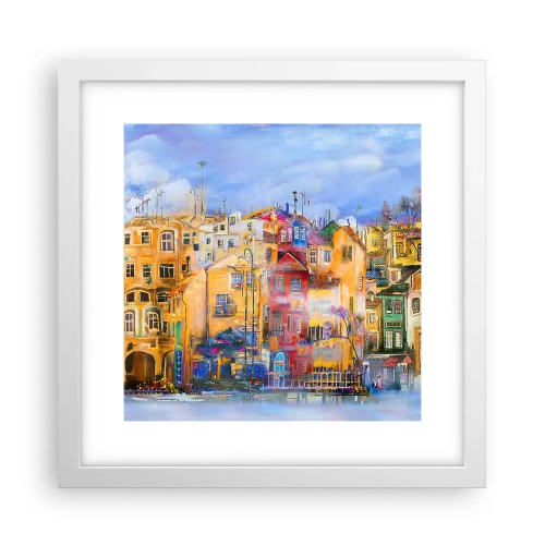 Póster en marco blanco - Estamos juntos - 30x30 cm