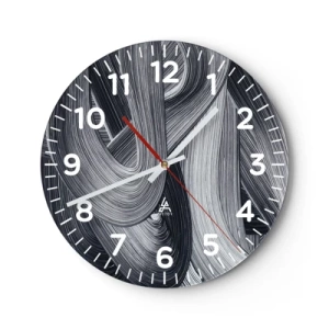 Reloj de pared - Reloj de vidrio - La fluidez de la realidad - 30x30 cm