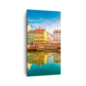 Cuadro sobre lienzo - Impresión de Imagen - Sobre el agua tan suave como un espejo - 45x80 cm