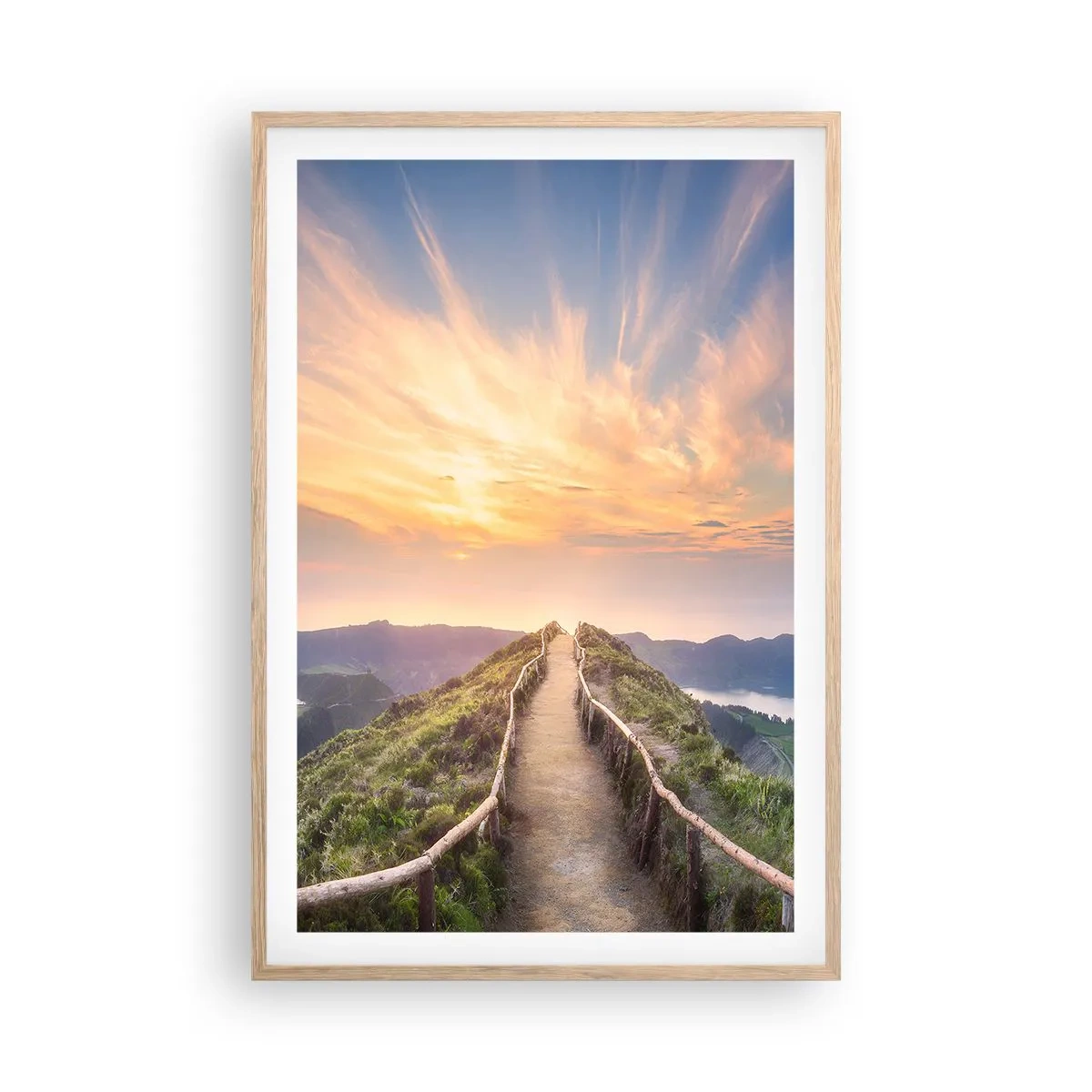 Póster en marco roble claro - Cerca del cielo - 61x91 cm