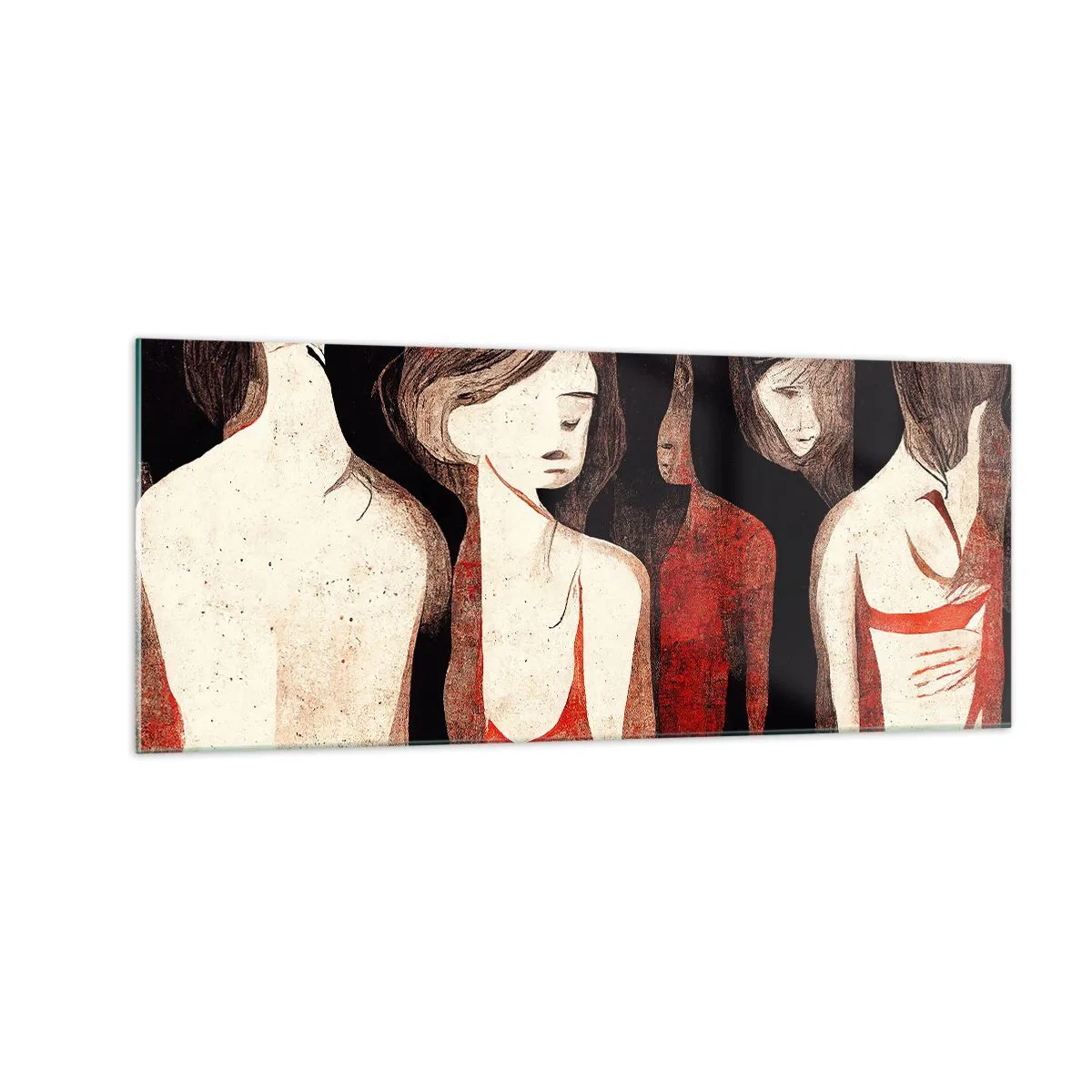 Cuadro sobre vidrio - Impresiones sobre Vidrio - Madonnas de la oscuridad - 100x40 cm