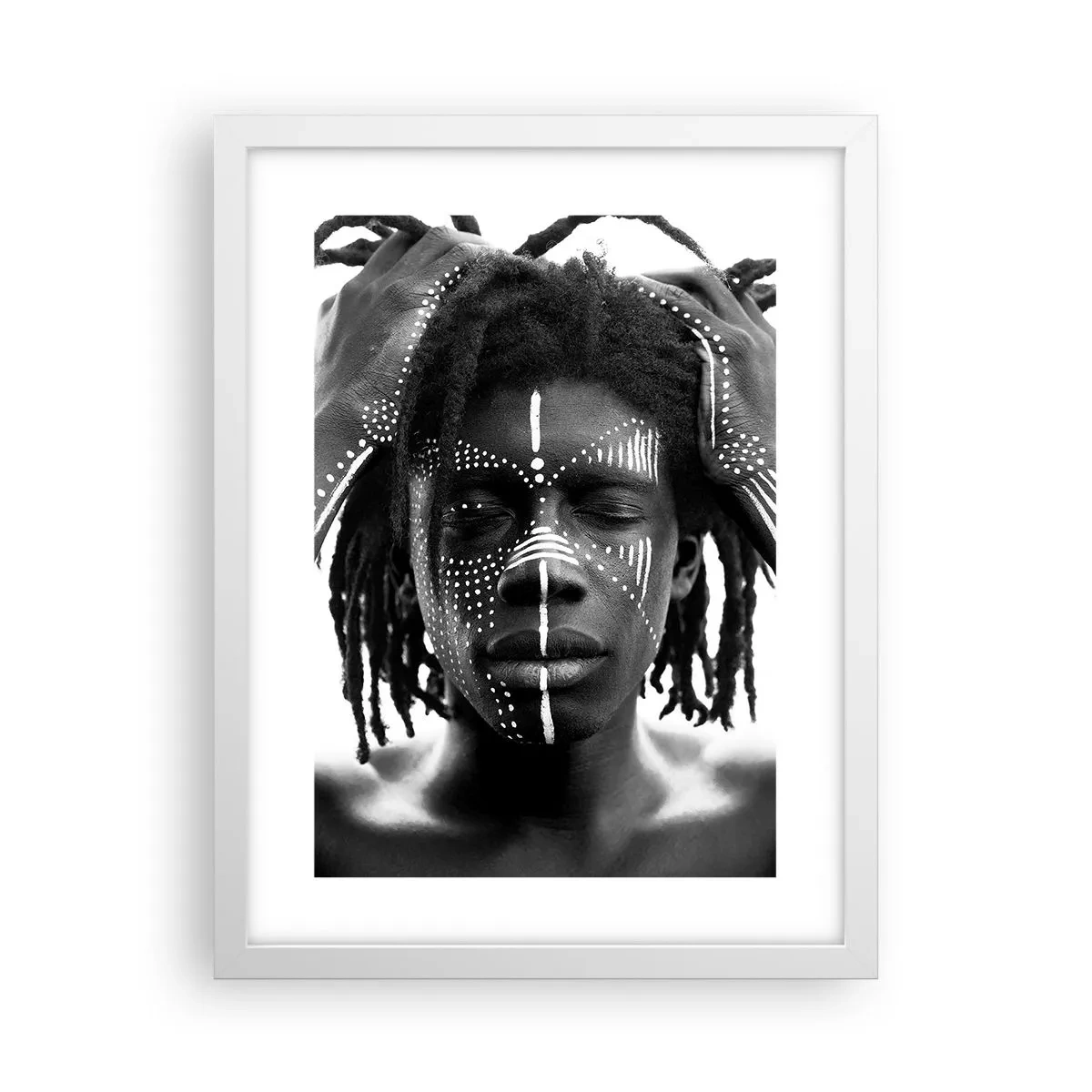 Póster en marco blanco - ¿Dónde estás? - 30x40 cm
