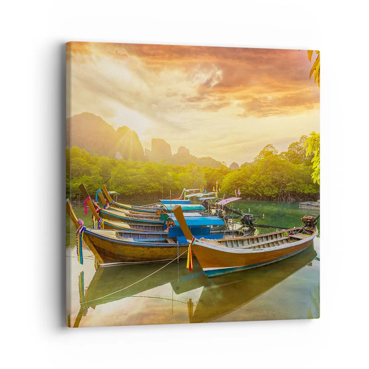 Cuadro sobre lienzo - Impresión de Imagen - Antes de un día ajetreado - 40x40 cm