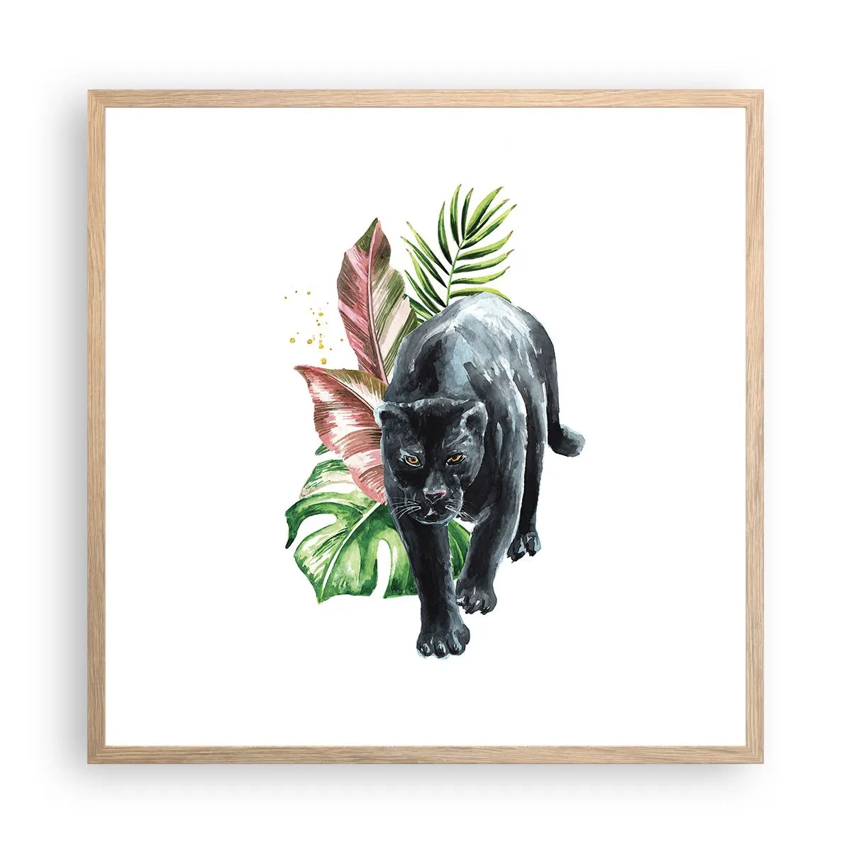 Póster en marco roble claro - Salvaje de corazón - 60x60 cm