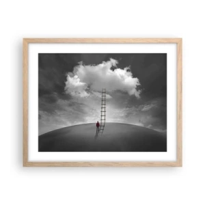 Póster en marco roble claro - Todo es posible - 50x40 cm