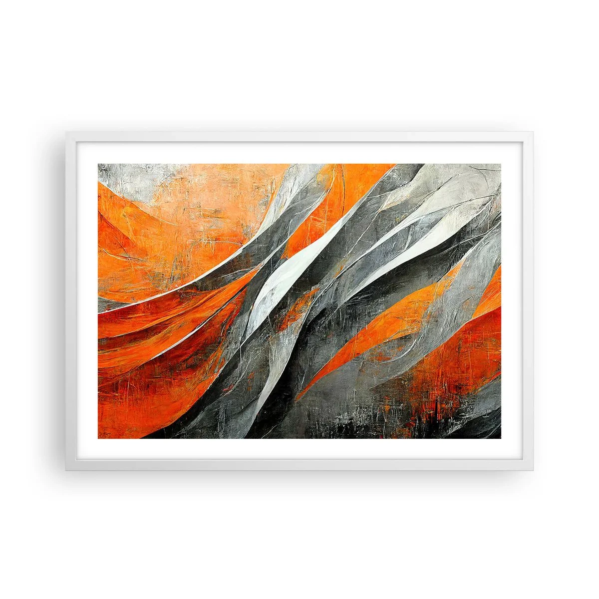 Póster en marco blanco - Calor y frío - 70x50 cm