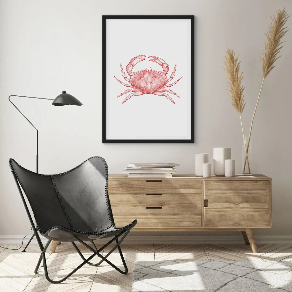 Póster en marco negro - El explorador de las rocas - 50x70 cm