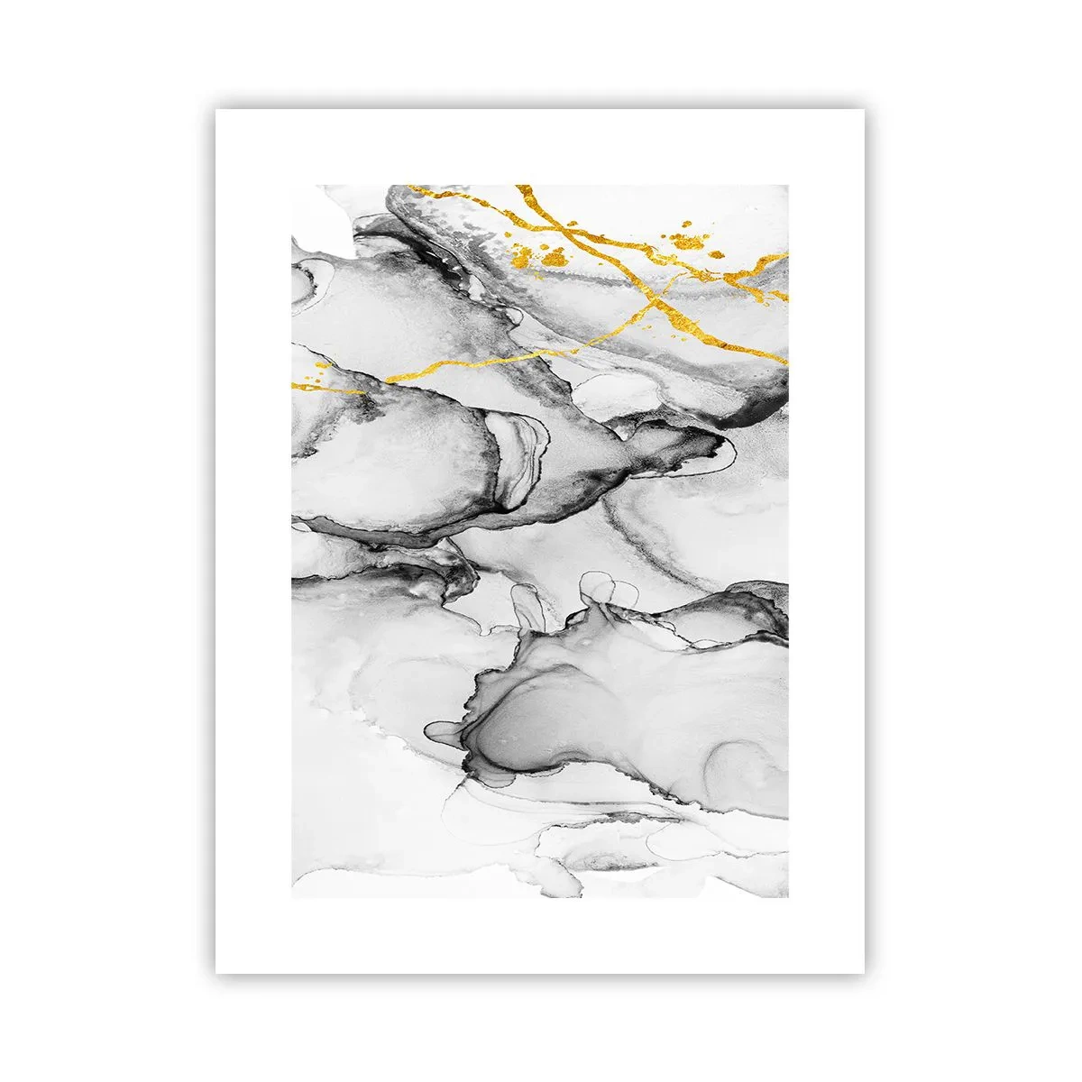 Póster - Composición con motivo de oro - 30x40 cm