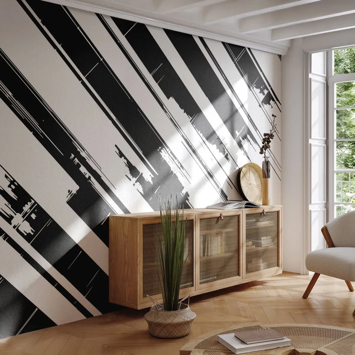 Fotomural Premium Canvas - Composición intensa y dinámica - Vector, Minimalismo, Moderno - 400x280 cm