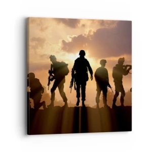 Cuadro sobre lienzo - Impresión de Imagen - Hermanos de armas - 40x40 cm