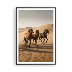 Póster en marco negro - Libre como el viento - 70x100 cm