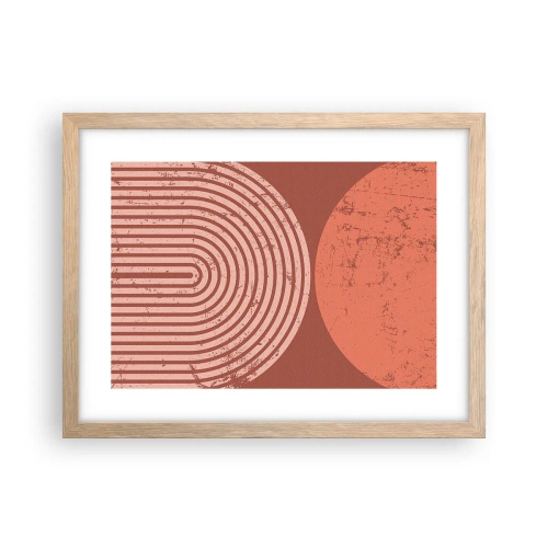 Póster en marco roble claro - Estrecha relación - 40x30 cm