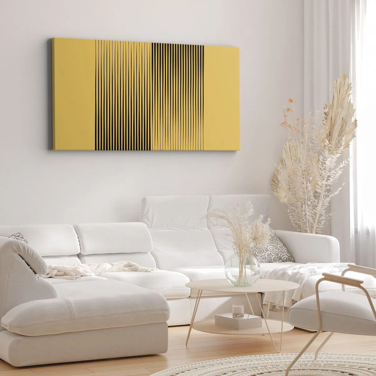 Cuadro sobre lienzo - Impresión de Imagen - Cuadrado de opuestos - 100x40 cm