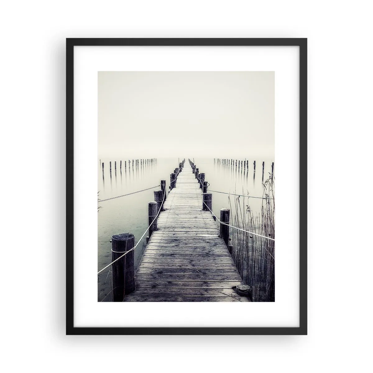 Póster en marco negro - Sumergirse en la paz - 40x50 cm