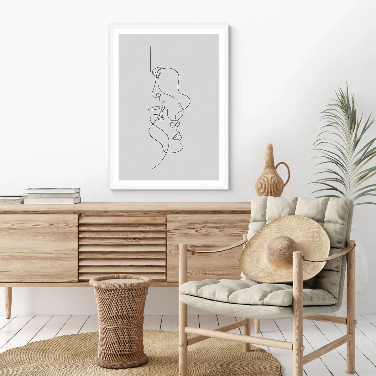 Póster en marco blanco - El calor de los deseos lúgubres - 70x100 cm