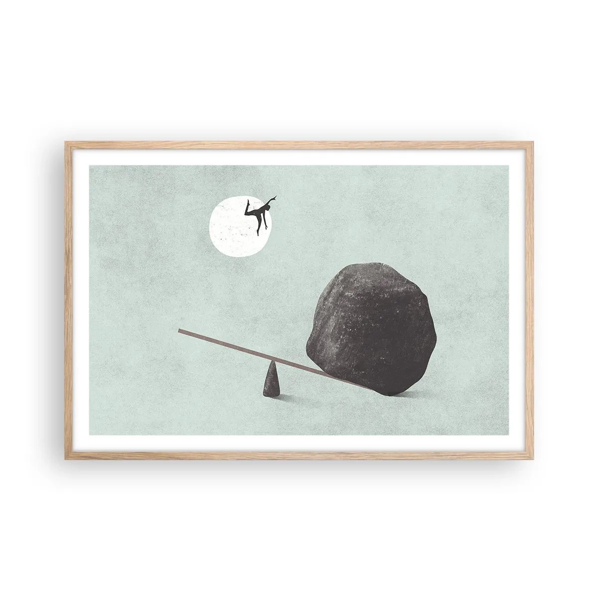 Póster en marco roble claro - Un sueño hecho realidad - 91x61 cm