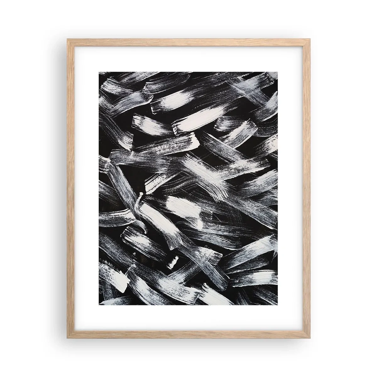 Póster en marco roble claro - Abstracción en el espíritu industrial - 40x50 cm