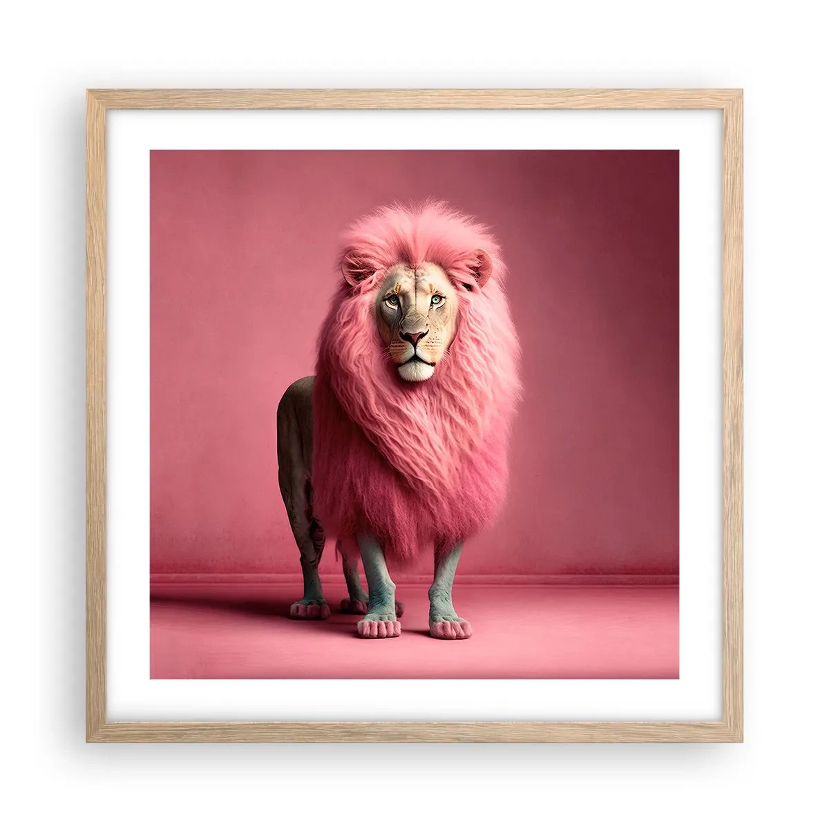 Póster en marco roble claro - Y ya no me tienes miedo - 50x50 cm