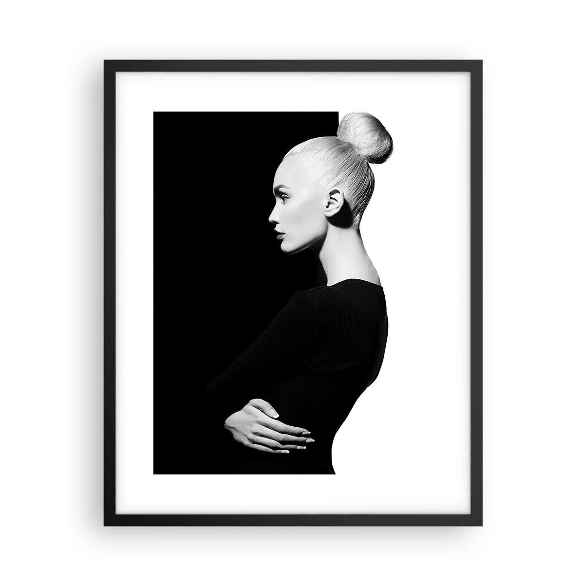 Póster en marco negro - Simplemente femenina - 40x50 cm
