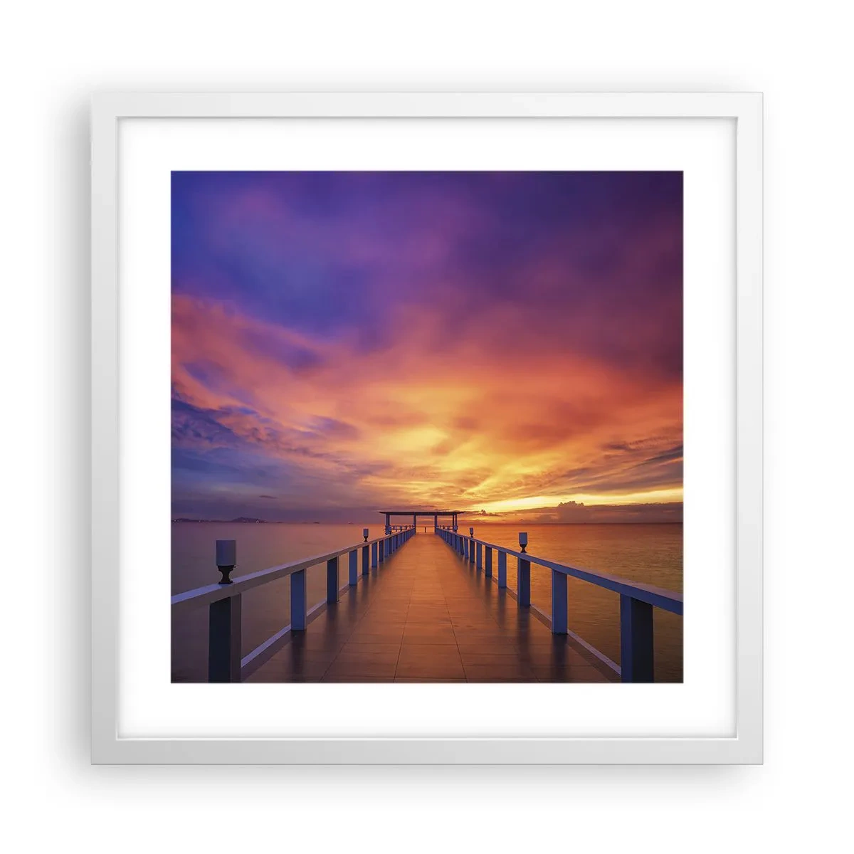 Póster en marco blanco - Sin fin - 40x40 cm