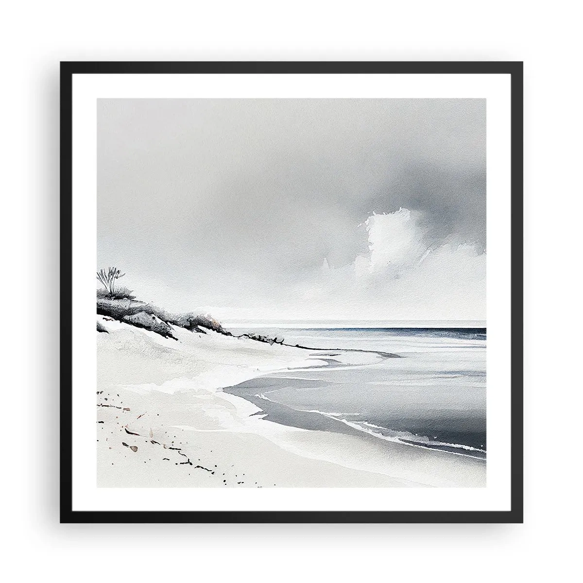 Póster en marco negro - Juntos desde el principio de los tiempos - 60x60 cm