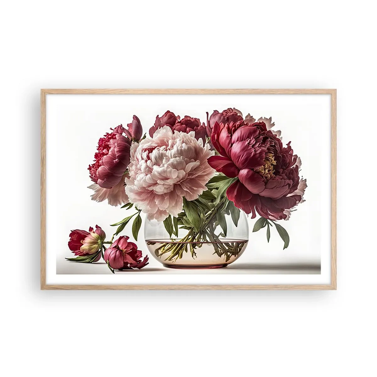 Póster en marco roble claro - En plena floración de la belleza - 91x61 cm