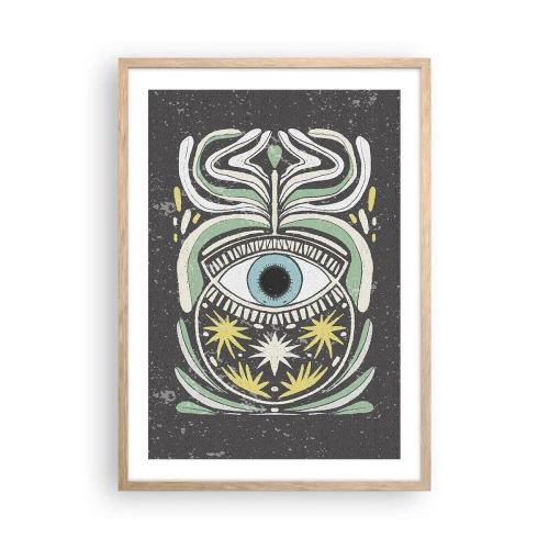 Póster en marco roble claro - Rituales tribales - 50x70 cm