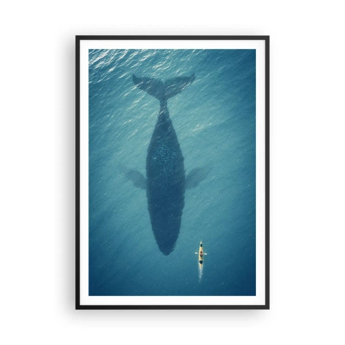 Póster en marco negro - Encuentro en el océano - 70x100 cm