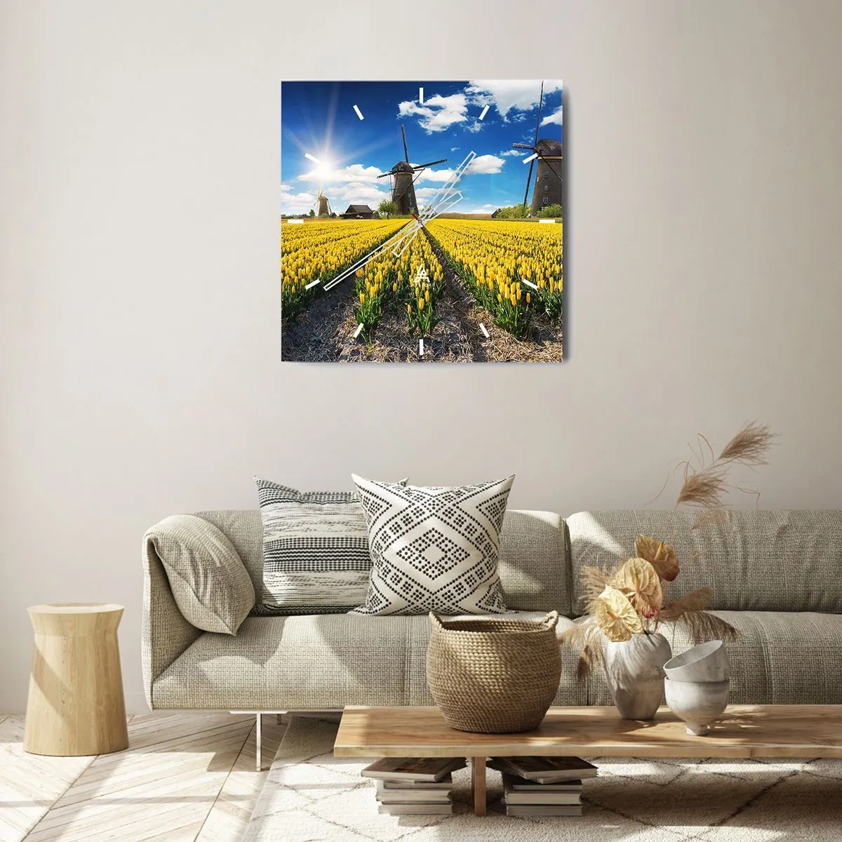 Reloj de pared - Reloj de vidrio - No podría ser más holandés - 40x40 cm