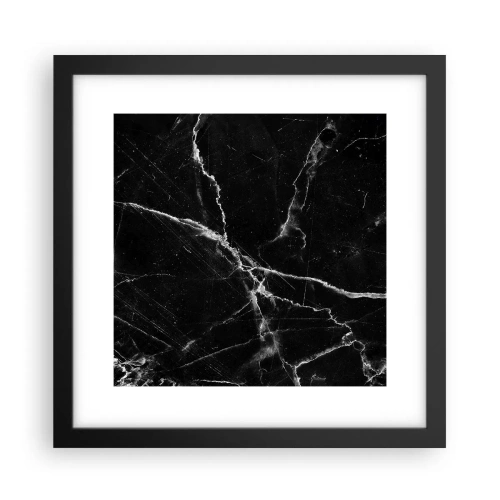 Póster en marco negro - La vida secreta de la piedra - 30x30 cm