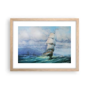 Póster en marco roble claro - Viento en popa - 40x30 cm