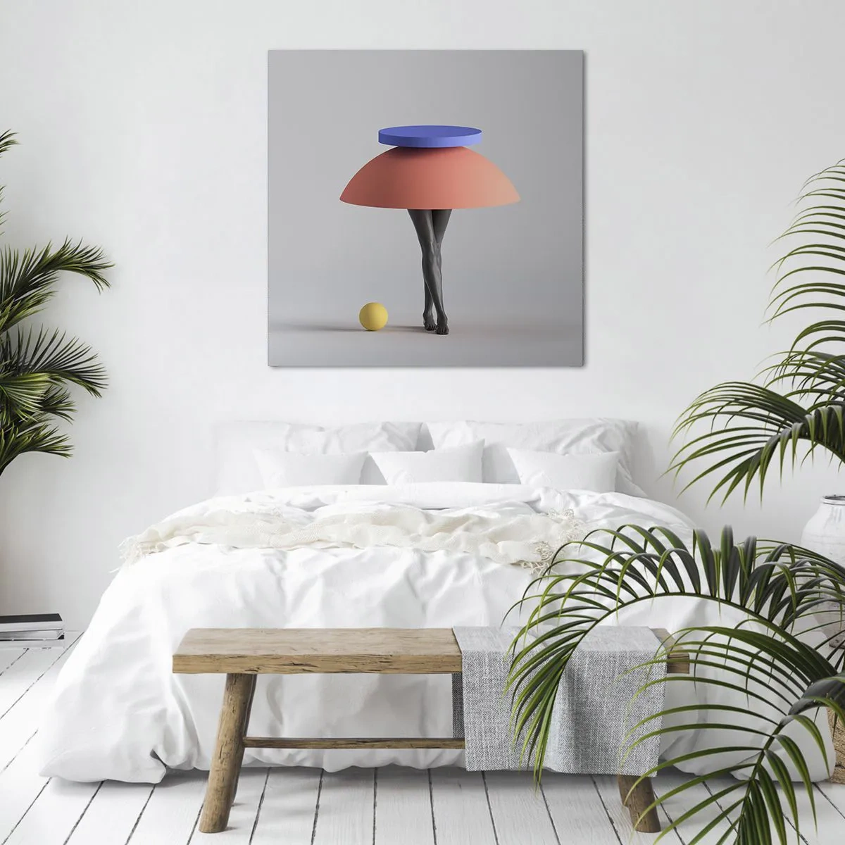 Cuadro sobre lienzo - Impresión de Imagen - Composición surrealista - 50x50 cm