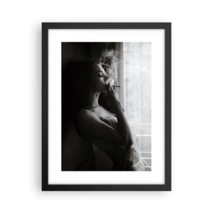 Póster en marco negro - Un momento sensual - 30x40 cm