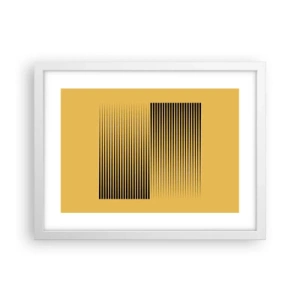 Póster en marco blanco - Cuadrado de opuestos - 40x30 cm