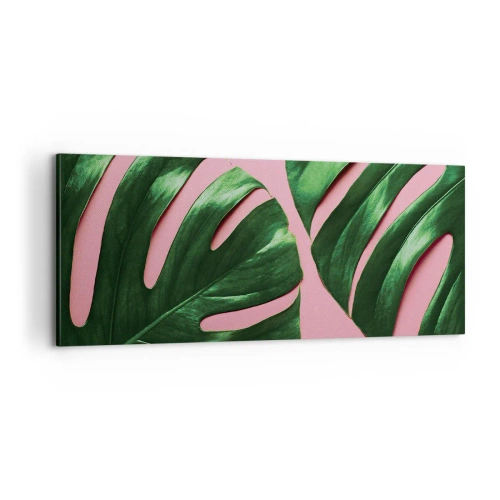 Cuadro sobre lienzo - Impresión de Imagen - Cita con el verde - 100x40 cm