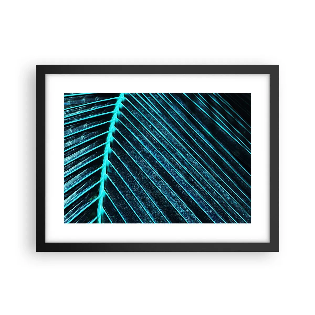 Póster en marco negro - La textura del verde - 40x30 cm