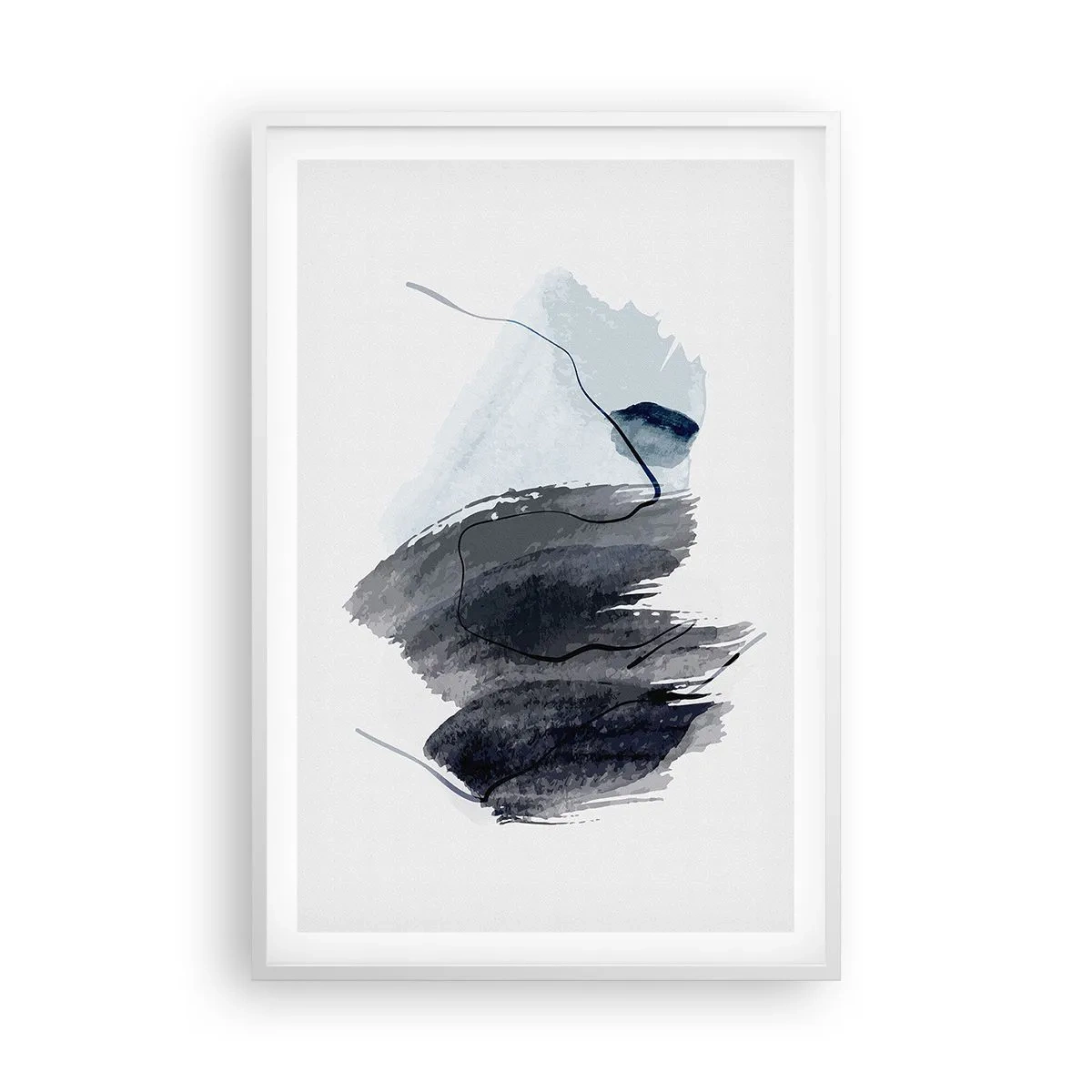 Póster en marco blanco - Intensidad y movimiento - 61x91 cm
