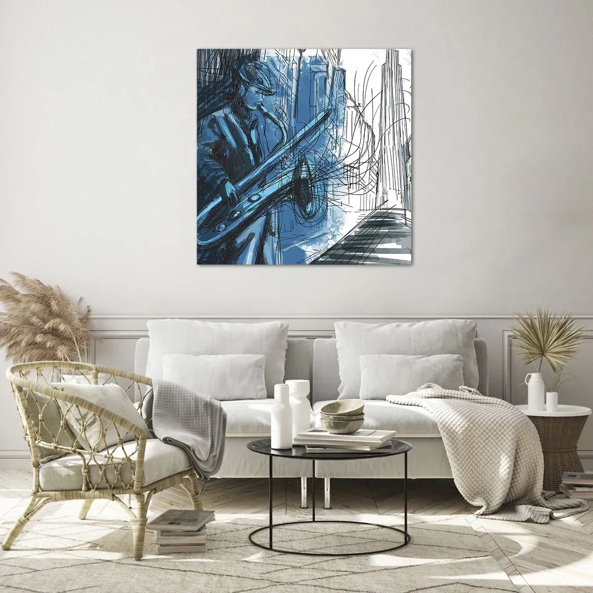 Cuadro sobre vidrio - Impresiones sobre Vidrio - Rapsodia urbana - 40x40 cm