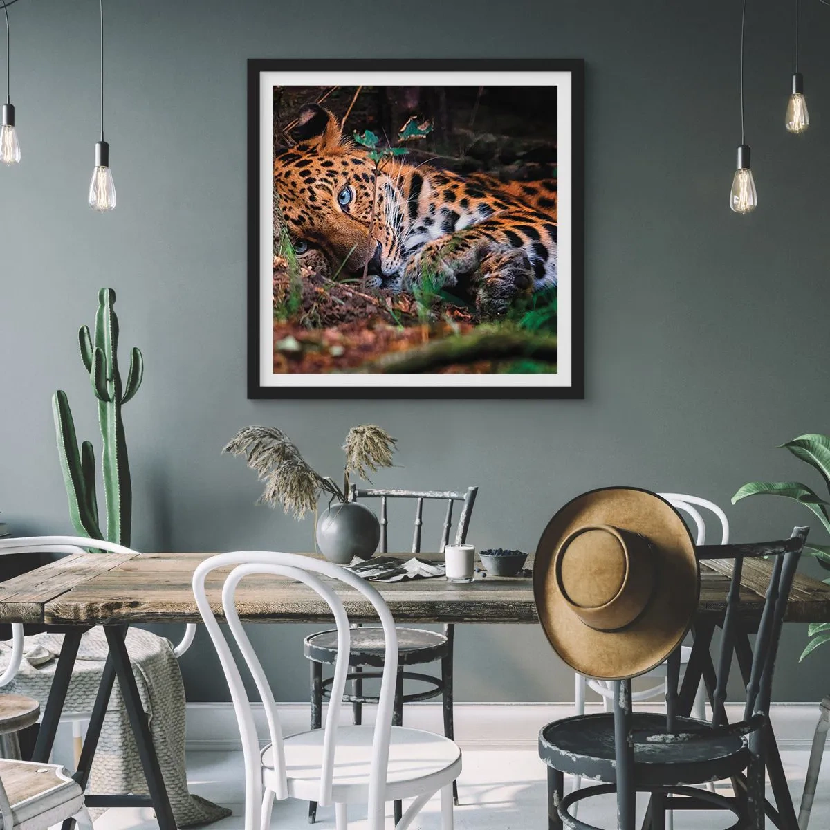 Póster en marco negro - Confía en mí - 40x40 cm